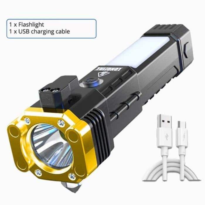 Portable Rechargeable Torch LED Flashlight With Power Bank